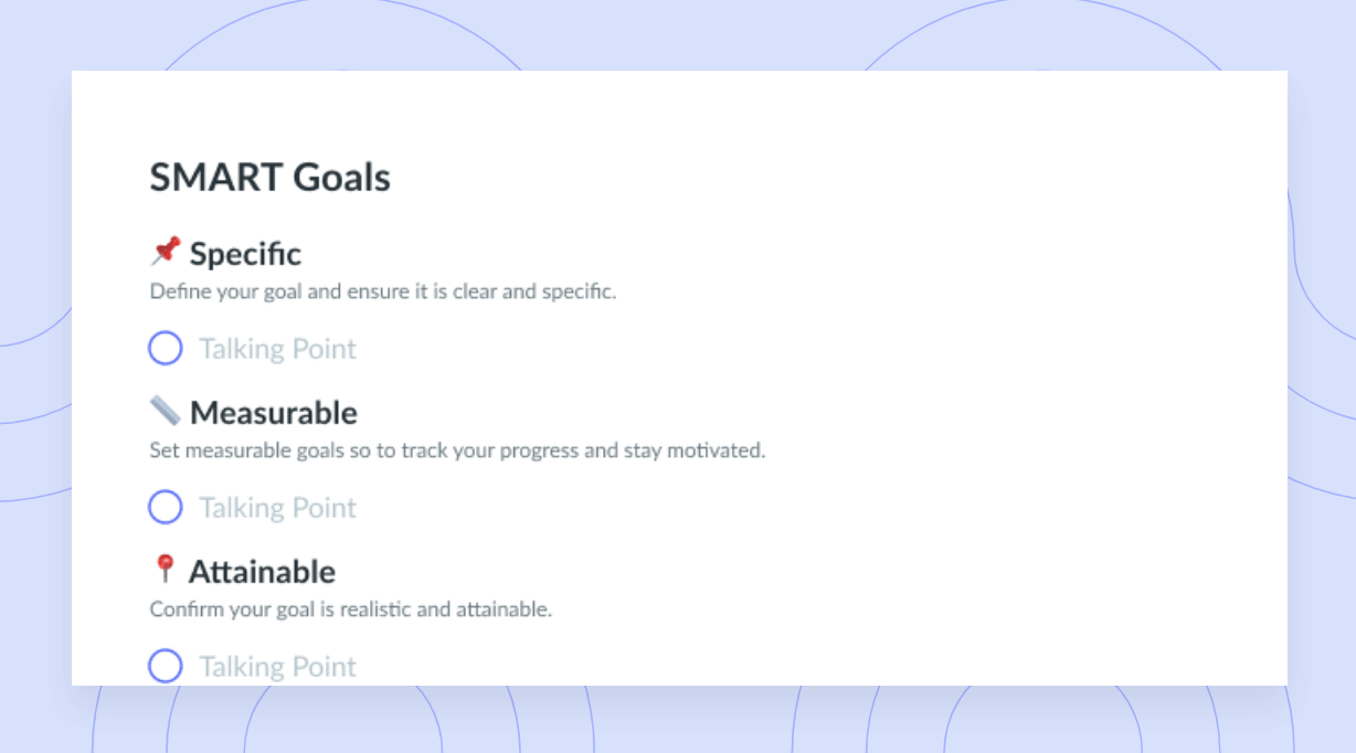 SMART Goal-Setting Meeting Template